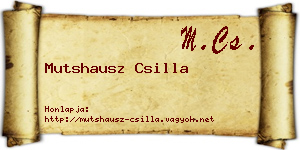 Mutshausz Csilla névjegykártya